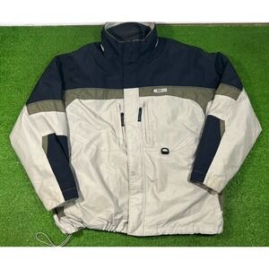 Y2K Buckle Ski Jacket XL 2 In 1 Removable Fleece Vintage BKE ICE Coat Olive Tan